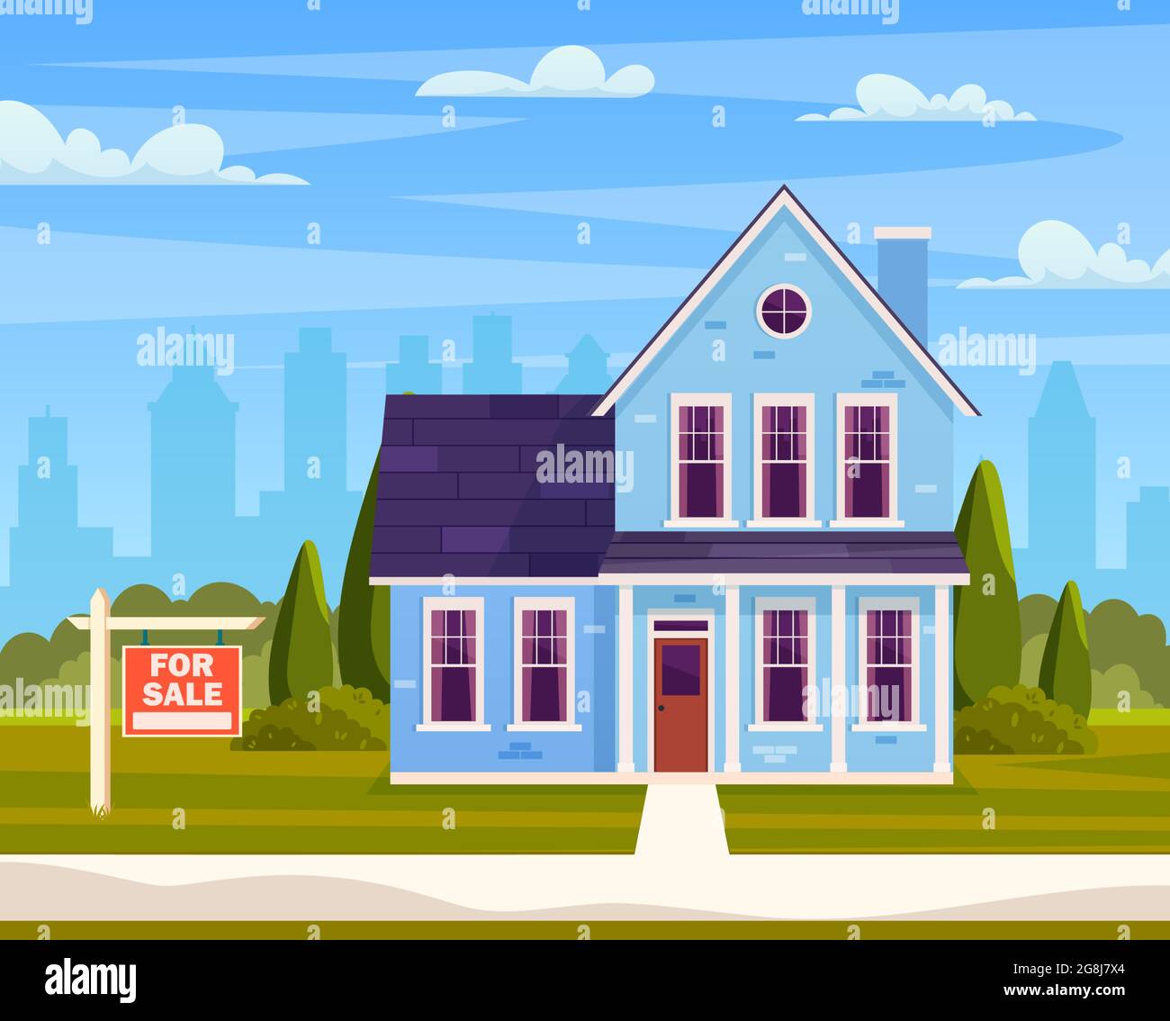 Real estate concept. House for sale Stock Vector Image & Art - Alamy