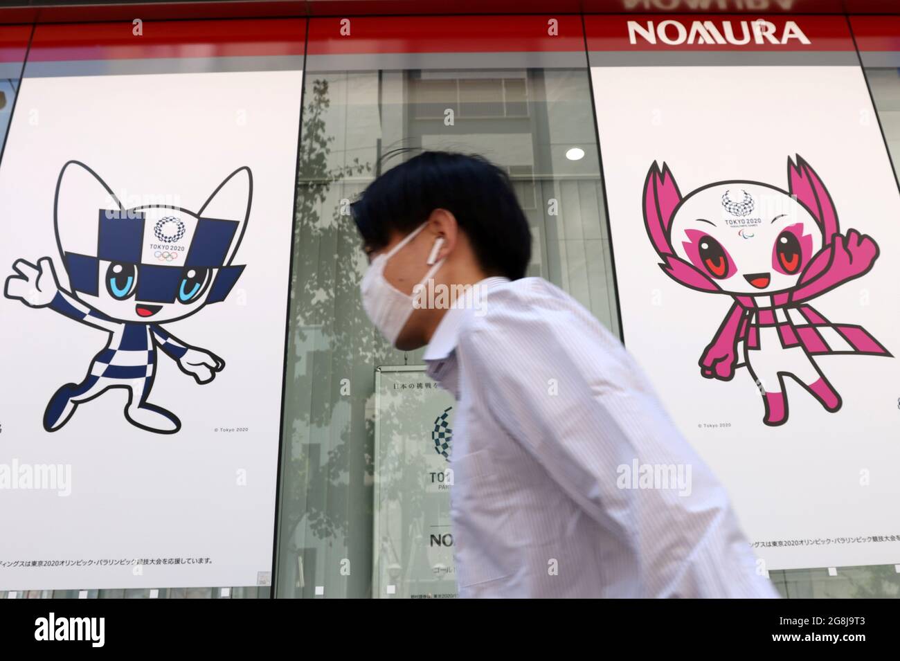 Tokyo Japan 21st July 21 Posters Depicting Miraitowa L The Official Mascot Of The Summer Olympics And Someity The Official Mascot Of The Summer Paralympics Are Seen In A Tokyo Tokyo Japan 21st July 21 Posters Depicting Miraitowa L The Official Mascot Of The Summer Olympics And Someity The Official Mascot Of The Summer Paralympics Are Seen In A Tokyo