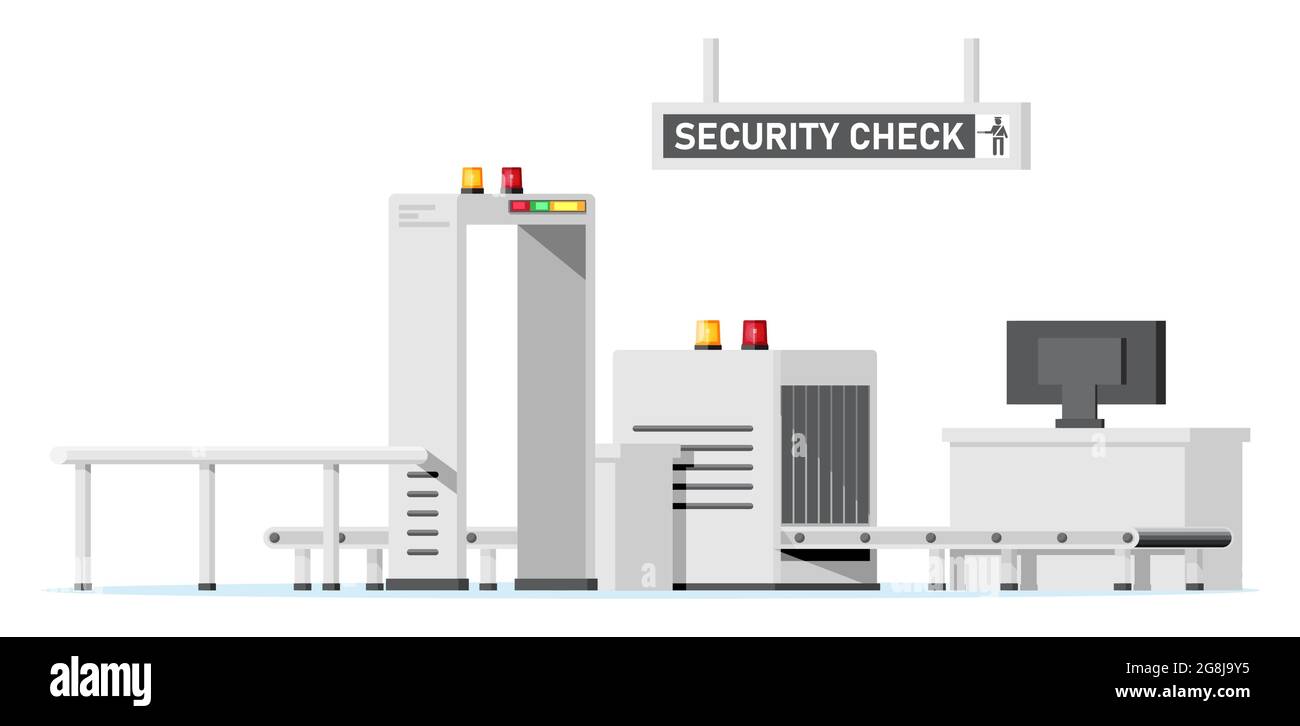 Passengers Security Check. Stock Vector