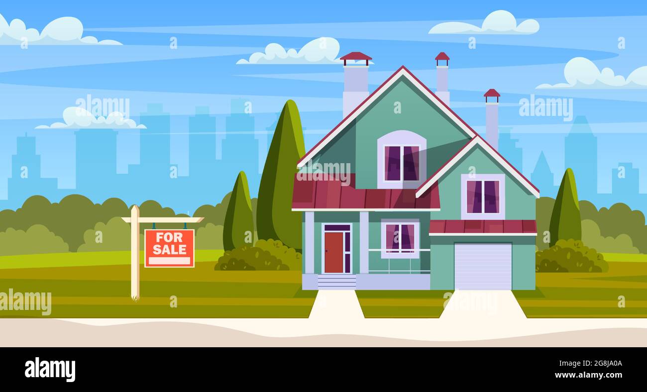 Real estate concept. House for sale Stock Vector Image & Art - Alamy