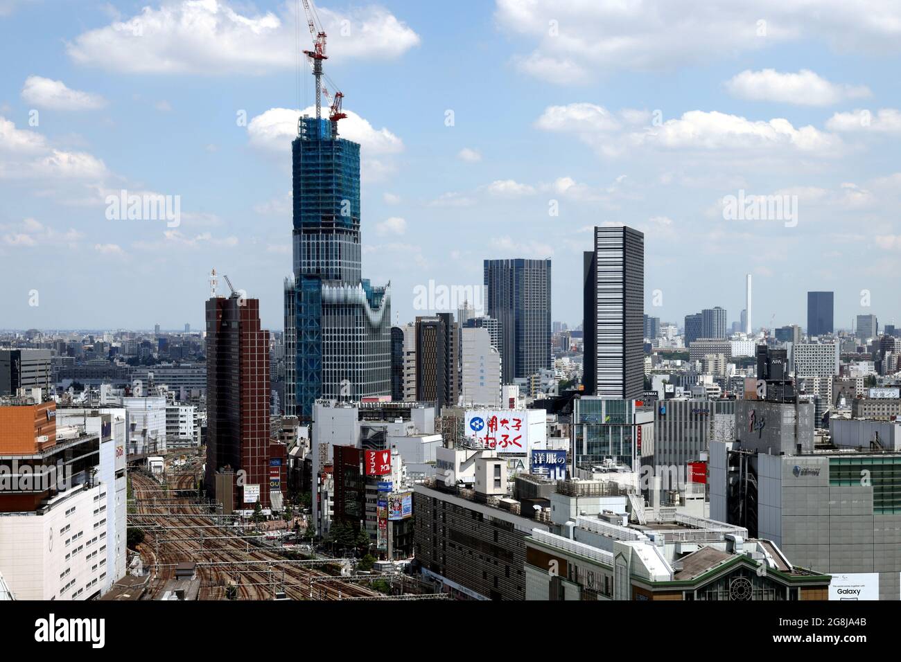 Tokyo Japan 21st July 21 A View Of The City Tokyo Was To Host The Summer Olympic Games On July 24 August 9 The Games Were Postponed For A Year Due