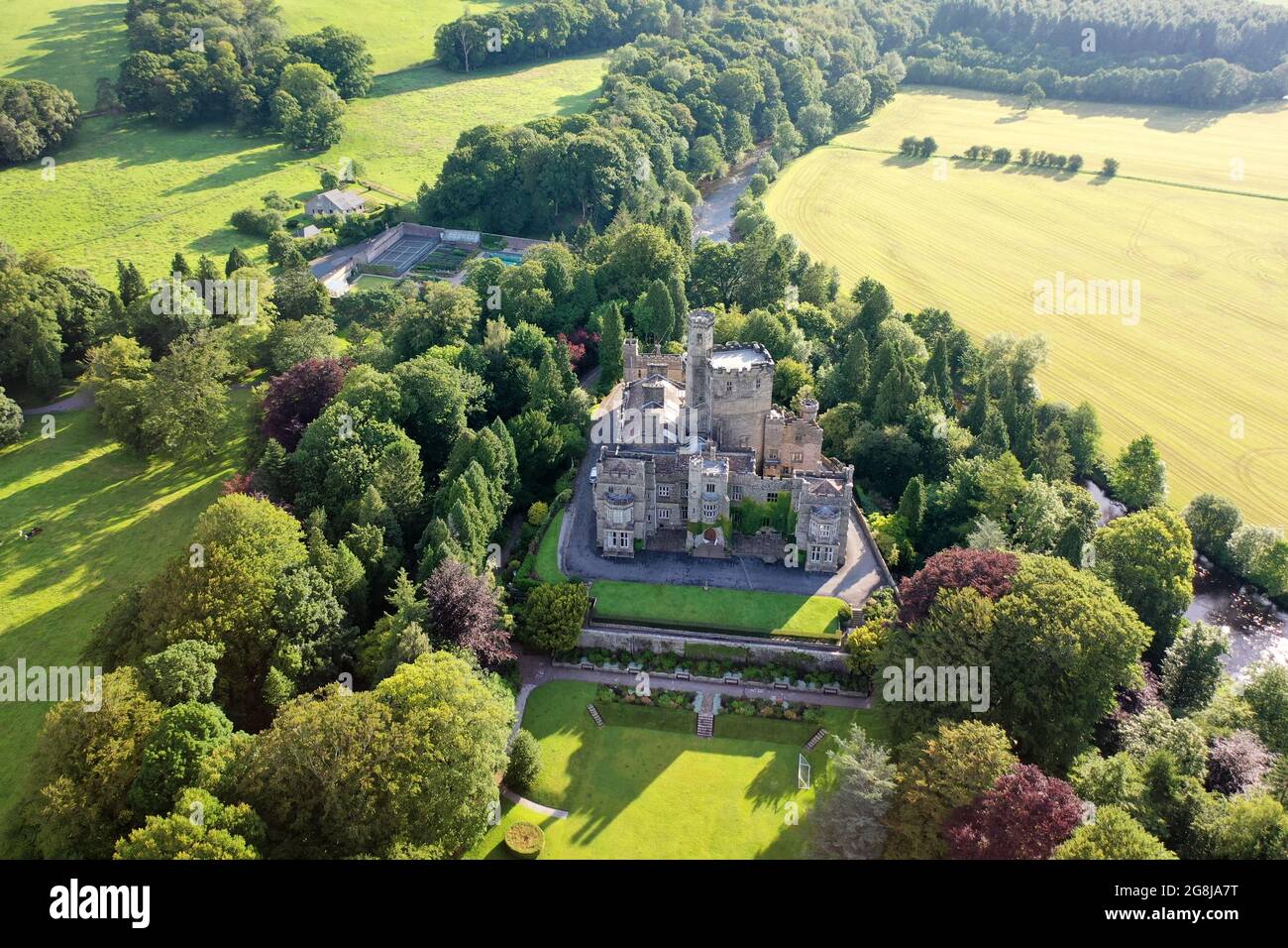 Hornby castle by air Stock Photo Alamy
