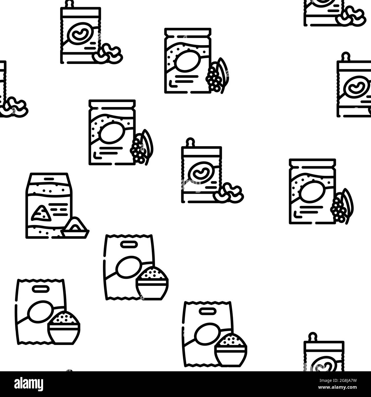 Gluten Free Products Vector Seamless Pattern Stock Vector Image & Art