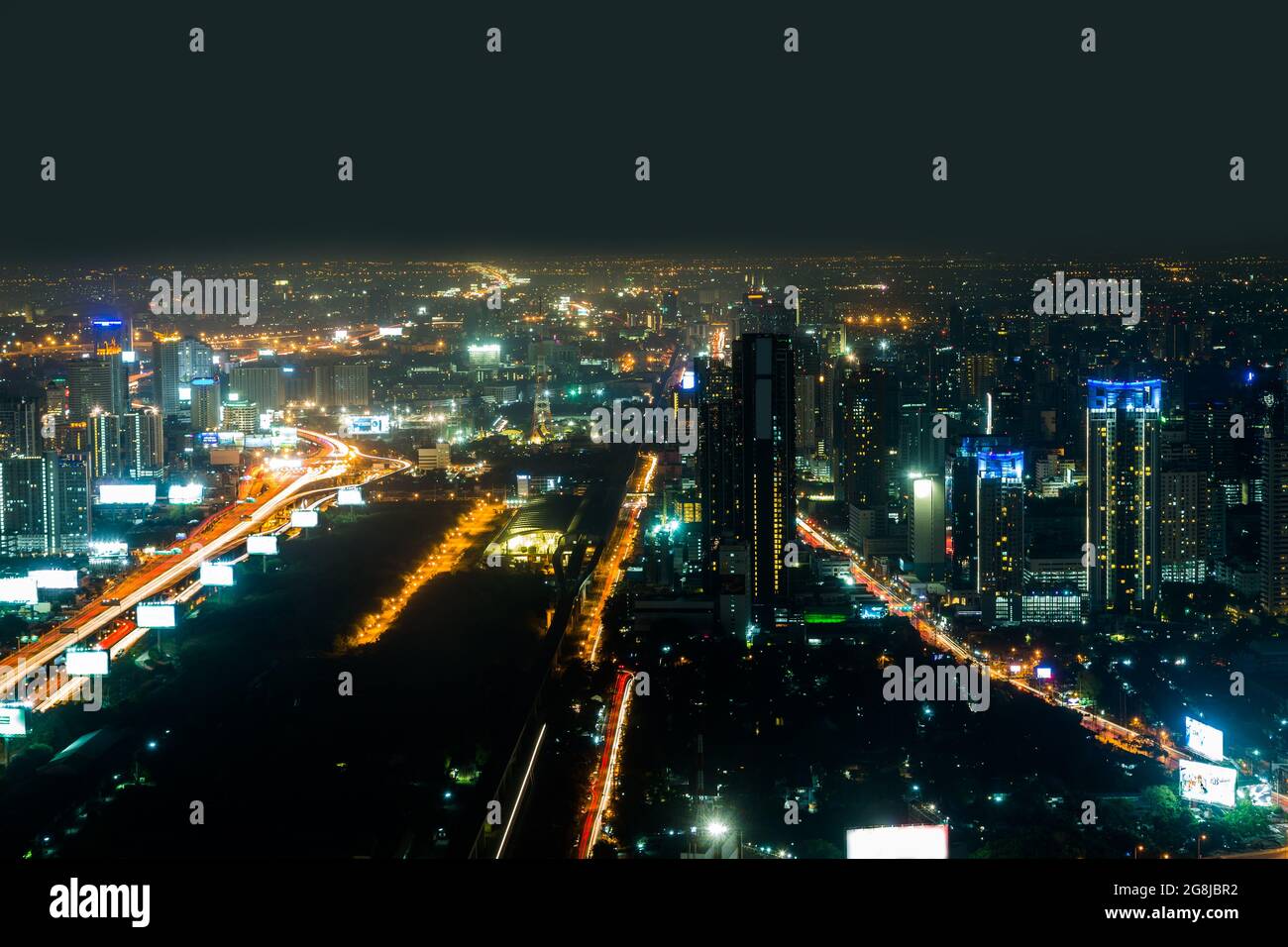 Bangkok city at night, Thailand at nighttime Stock Photo - Alamy