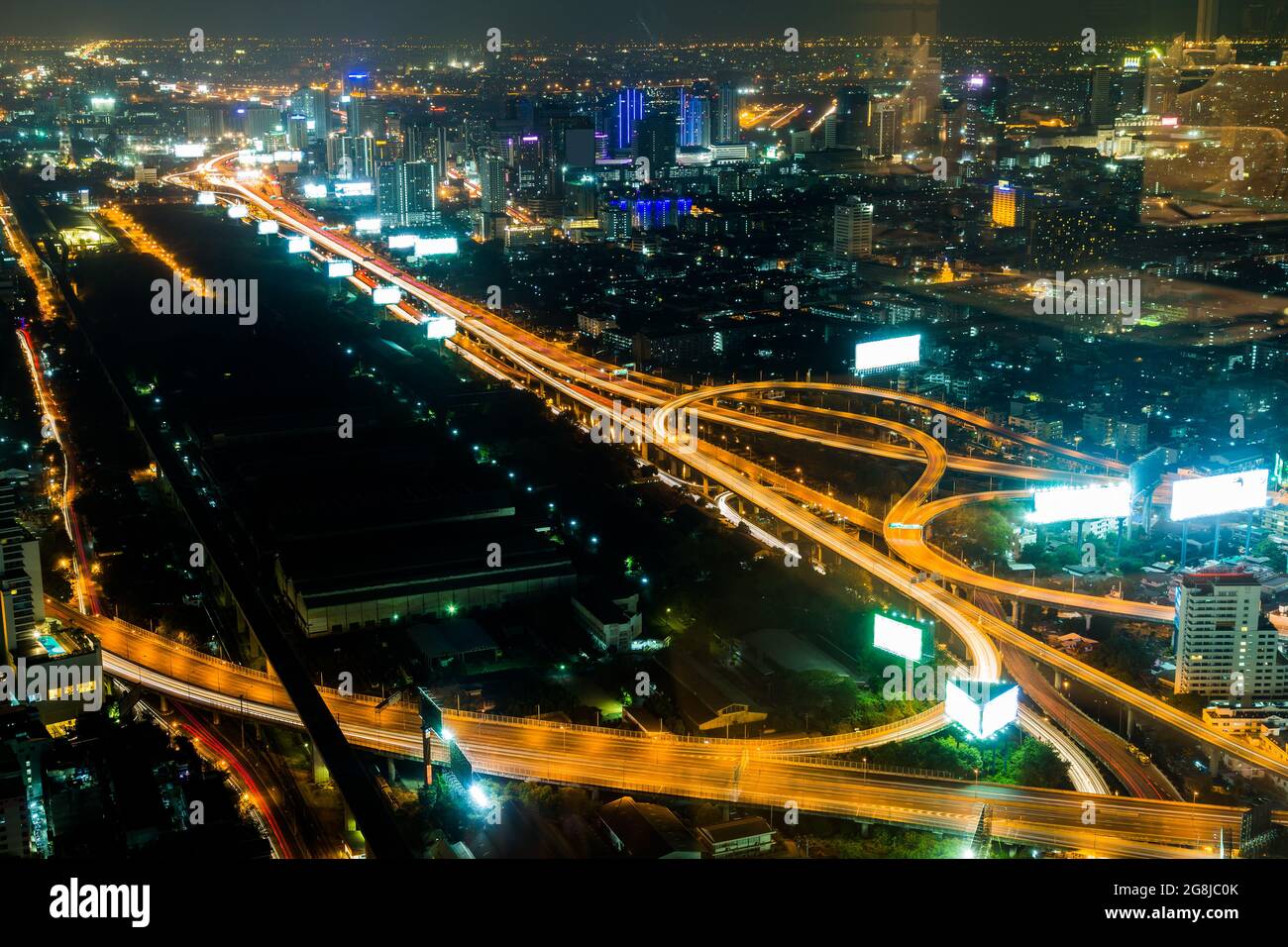 Bangkok city at night, Thailand at nighttime Stock Photo - Alamy