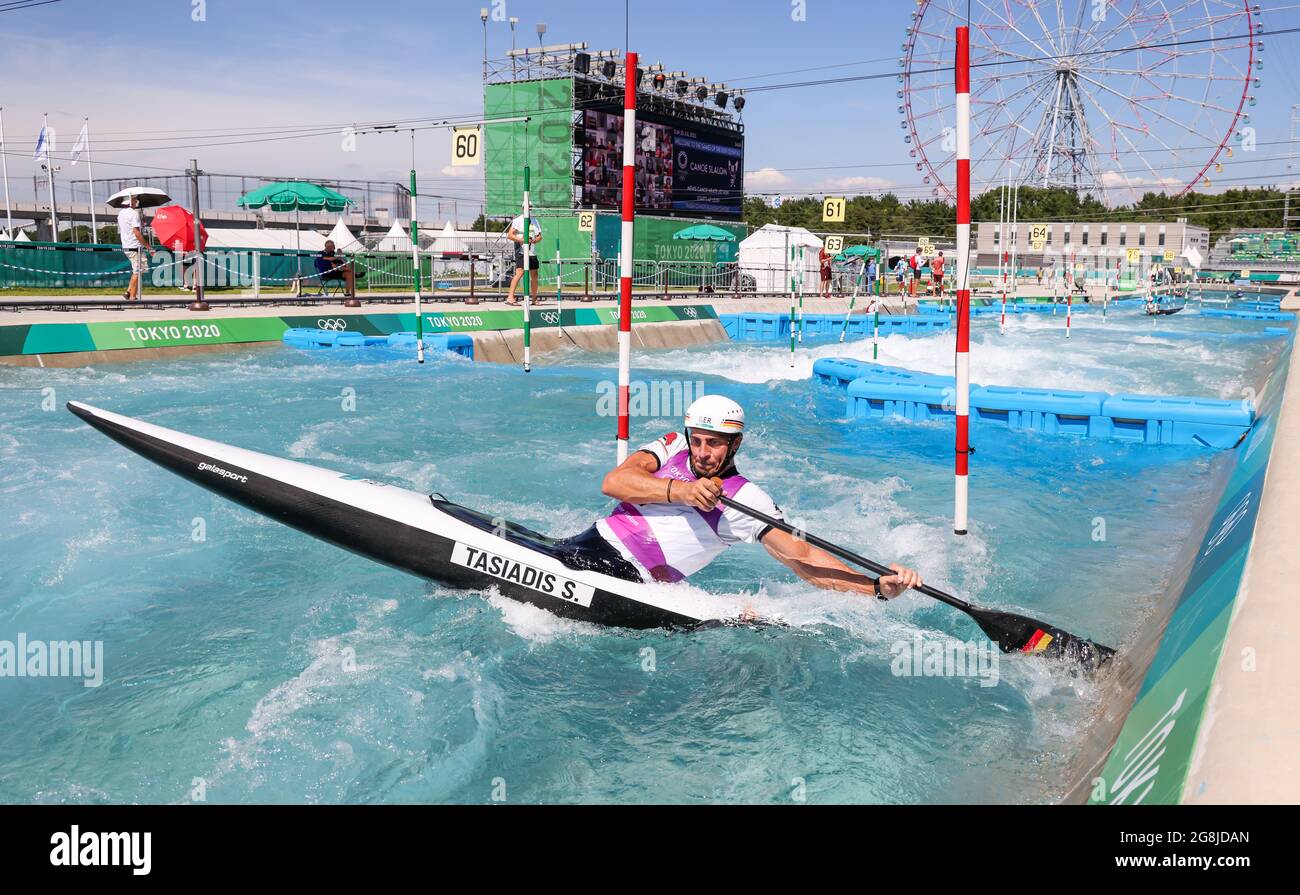 Tokyo, Japan. 21st July, 2021. Canoe/Slalom Olympics, Training, Men