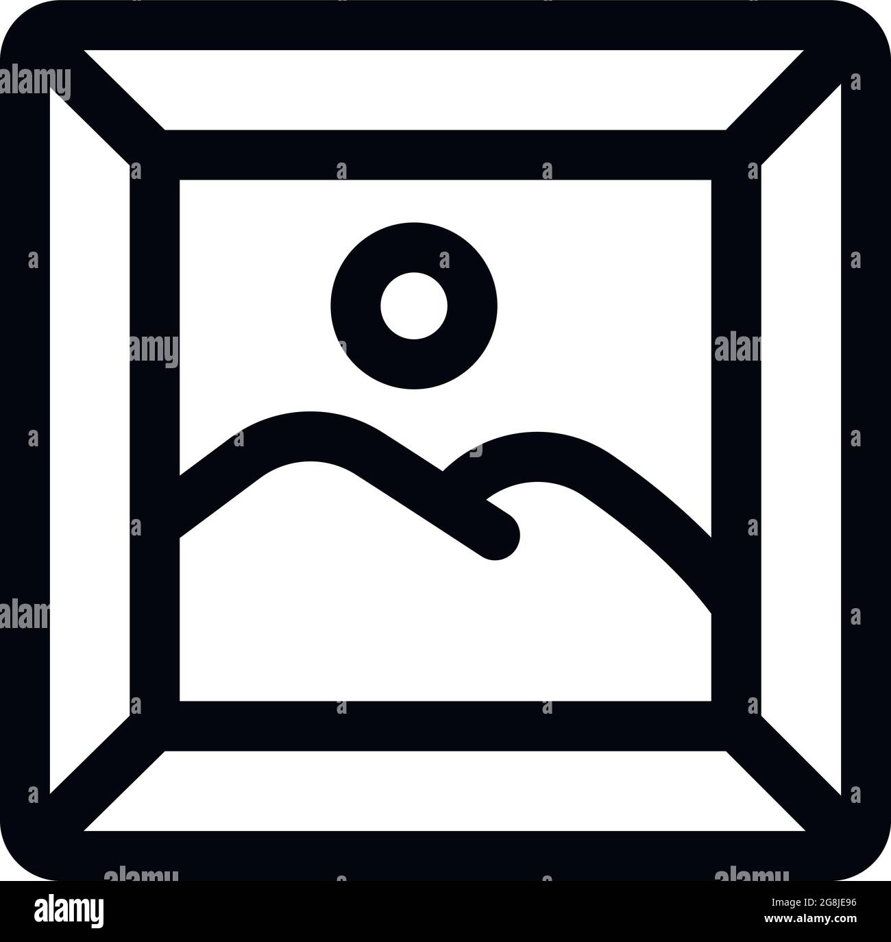 Wall picture icon. Outline wall picture vector icon for web design ...