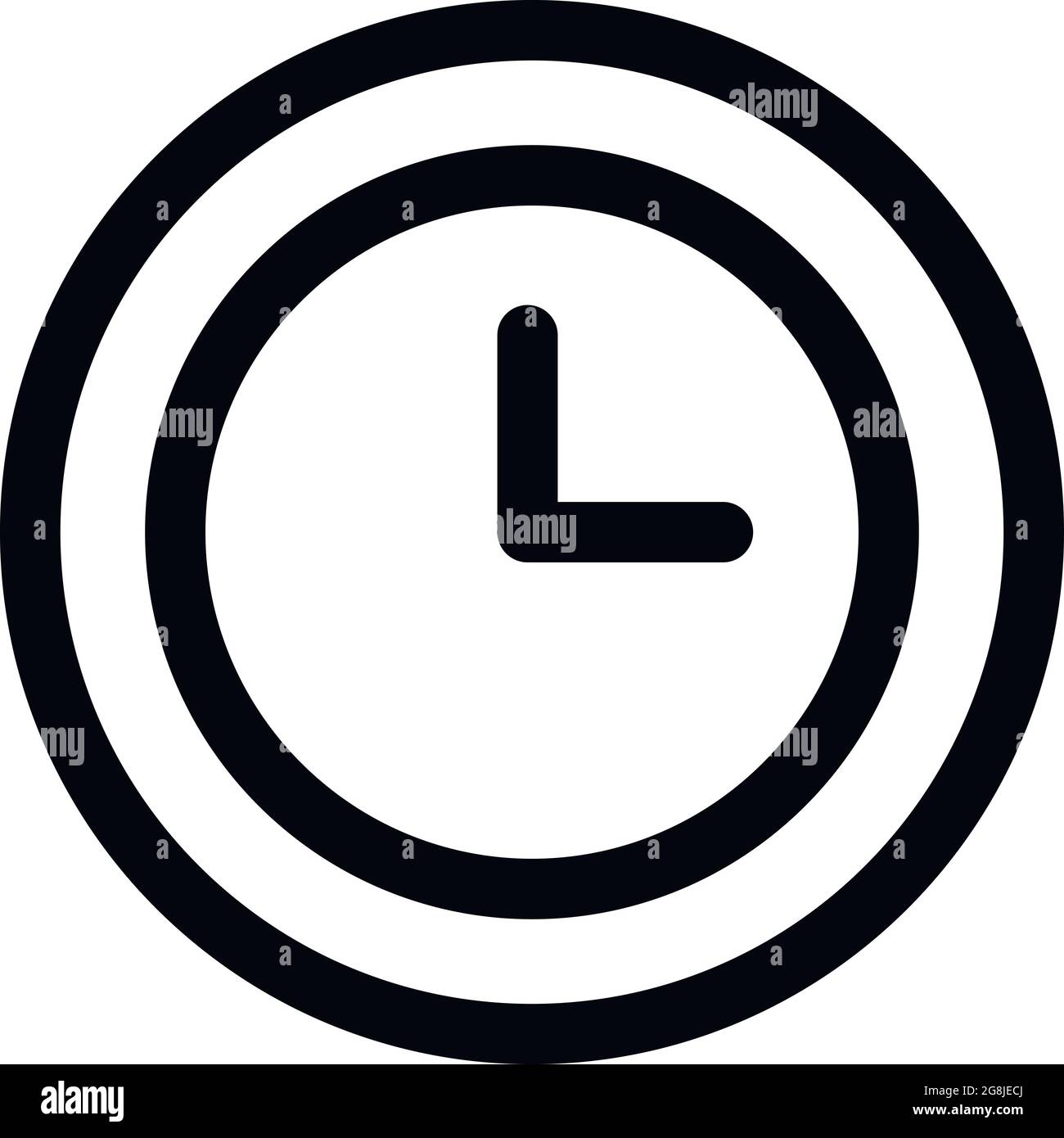 Room wall clock icon. Outline room wall clock vector icon for web ...