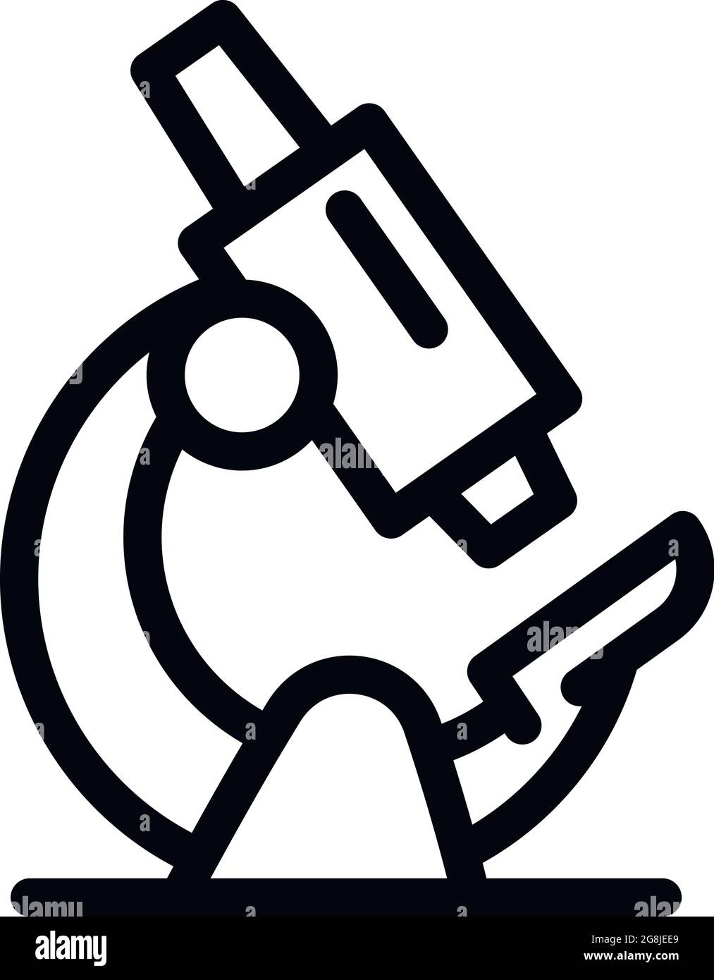Magnifying microscope icon. Outline magnifying microscope vector icon ...