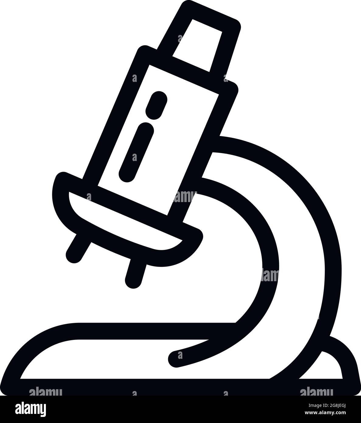 Lab microscope icon. Outline lab microscope vector icon for web design