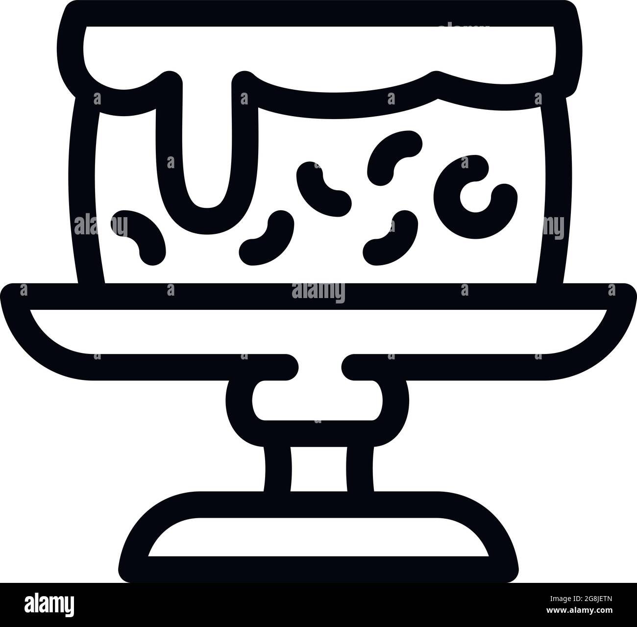 Wedding cake icon. Outline wedding cake vector icon for web design ...