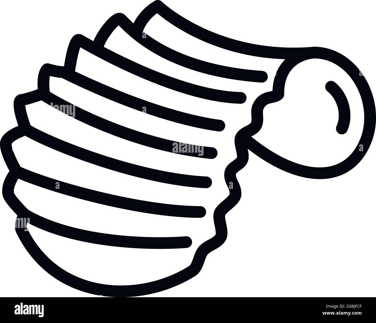 Food chips icon. Outline food chips vector icon for web design isolated