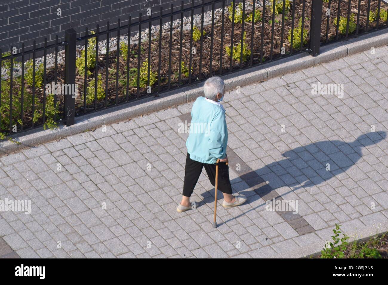 Walking stick woman hi-res stock photography and images - Alamy