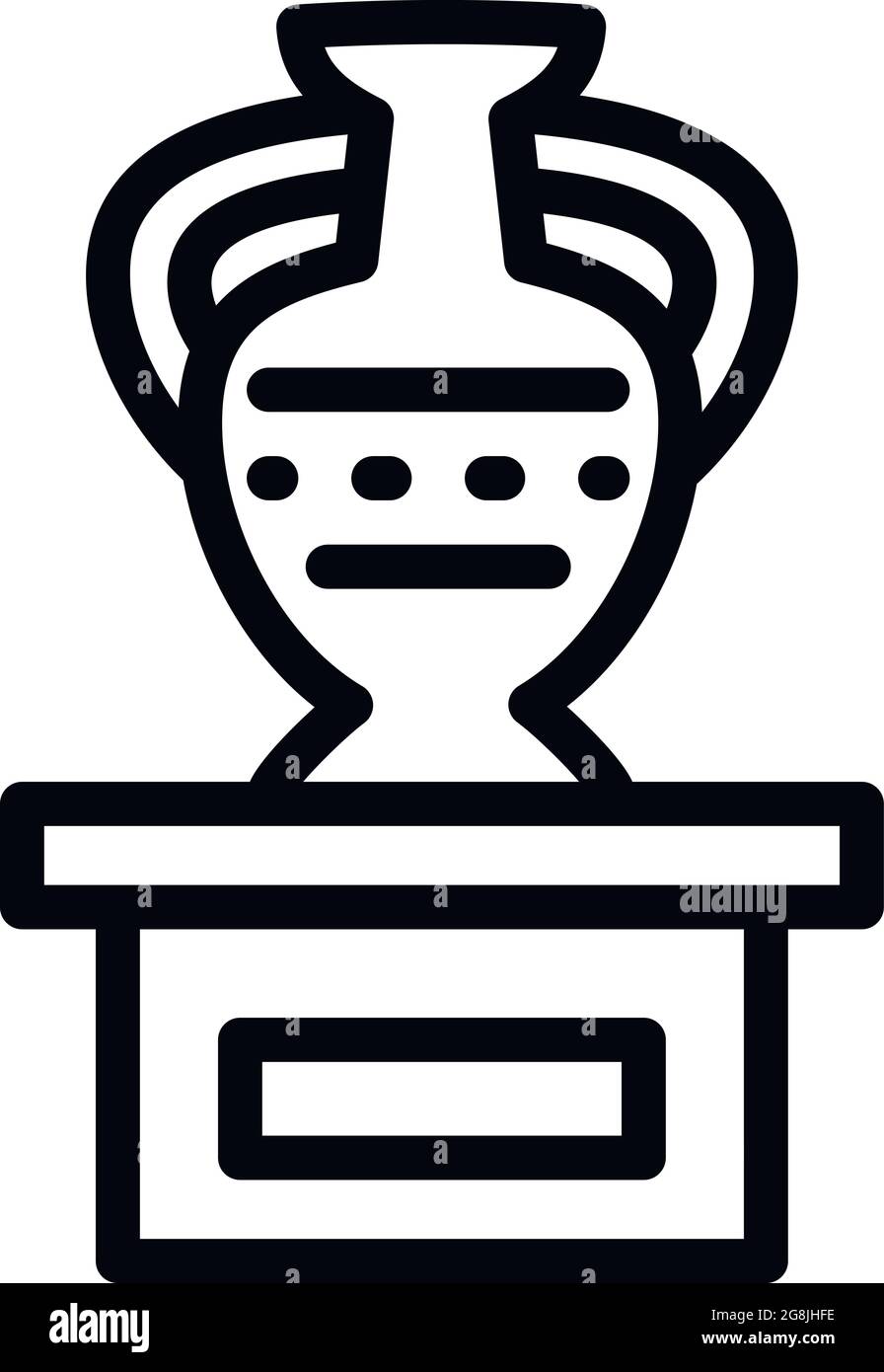 Museum pottery icon. Outline museum pottery vector icon for web design ...