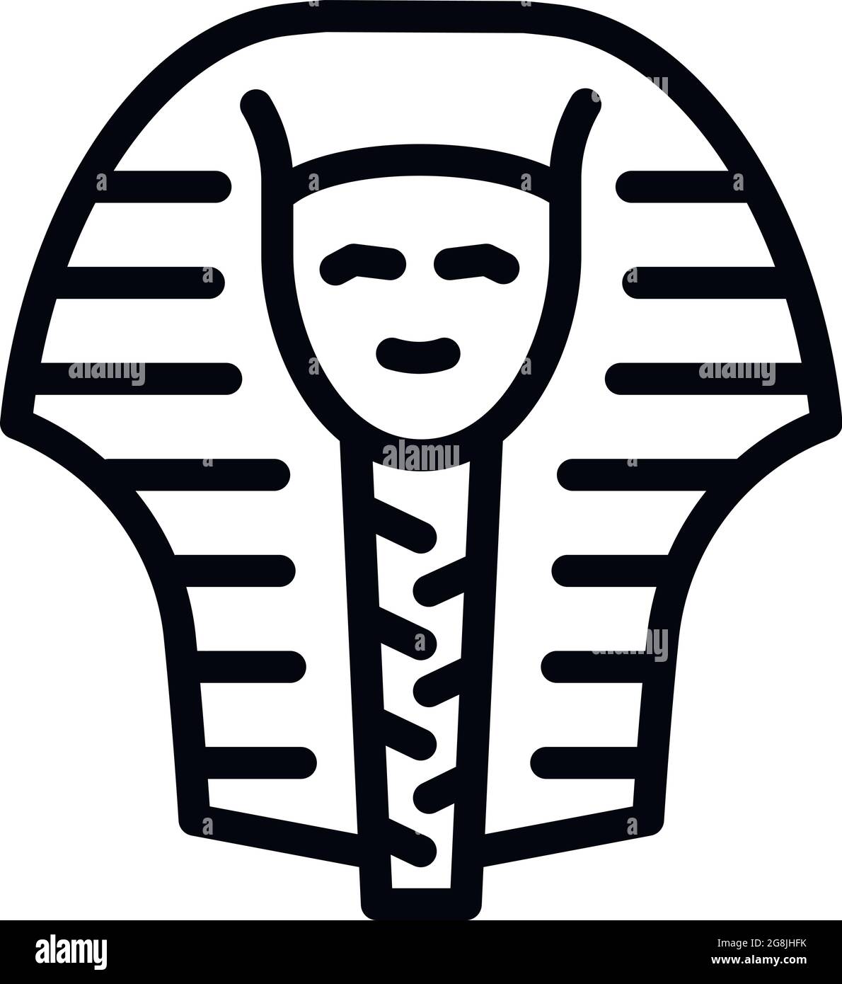 Egypt pharaoh icon. Outline Egypt pharaoh vector icon for web design ...