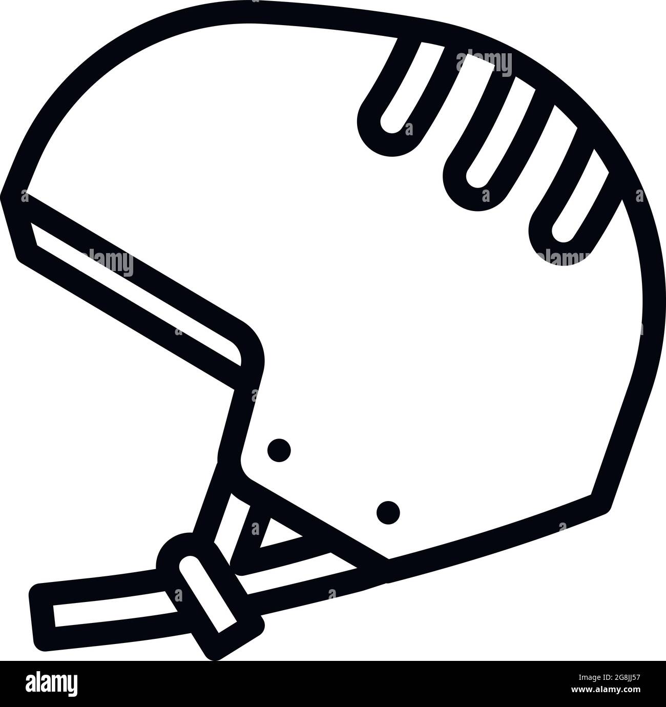 Ski helmet icon. Outline ski helmet vector icon for web design isolated