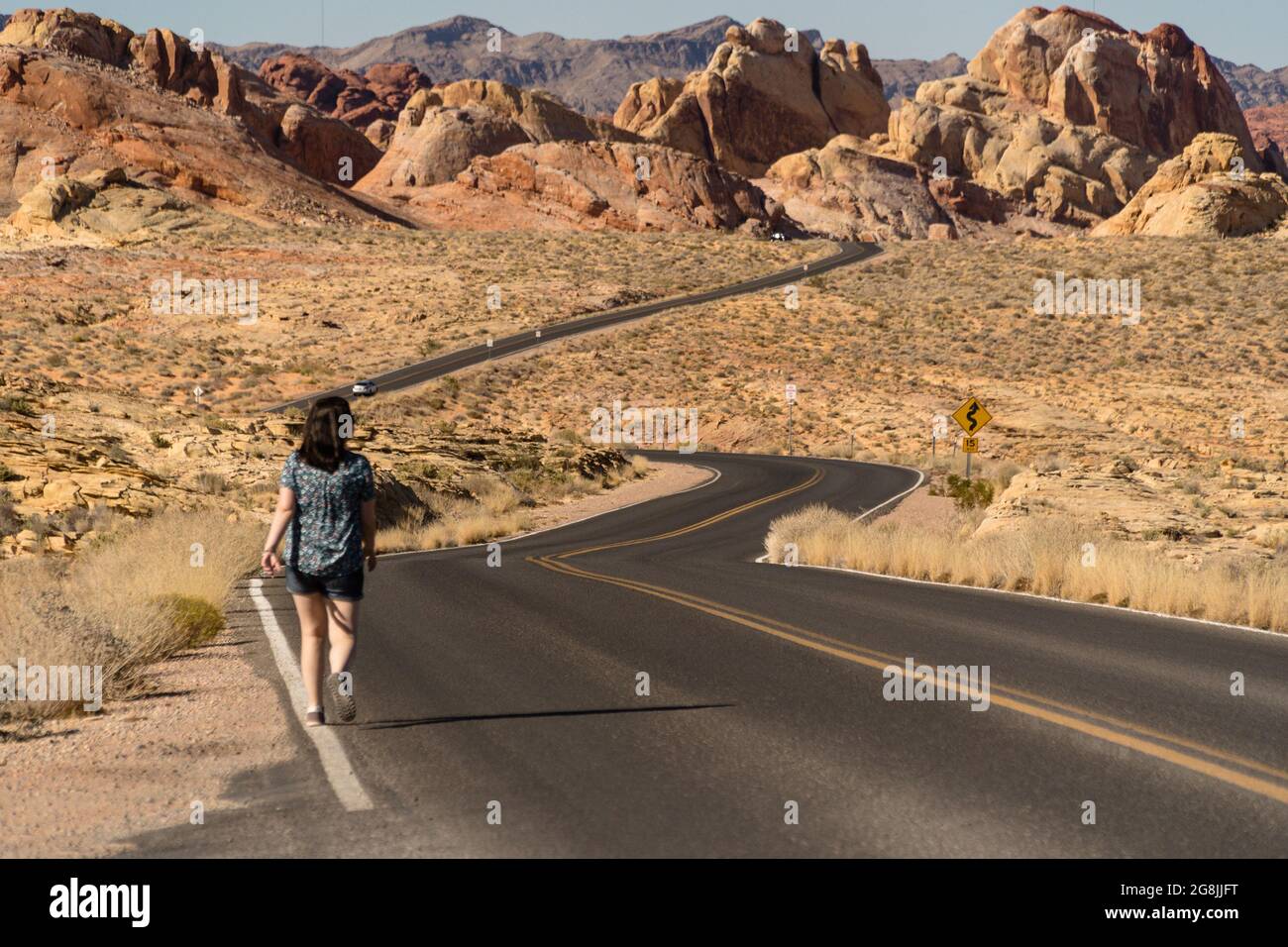 Person walking in Death Valley National Park in California, USA Stock ...