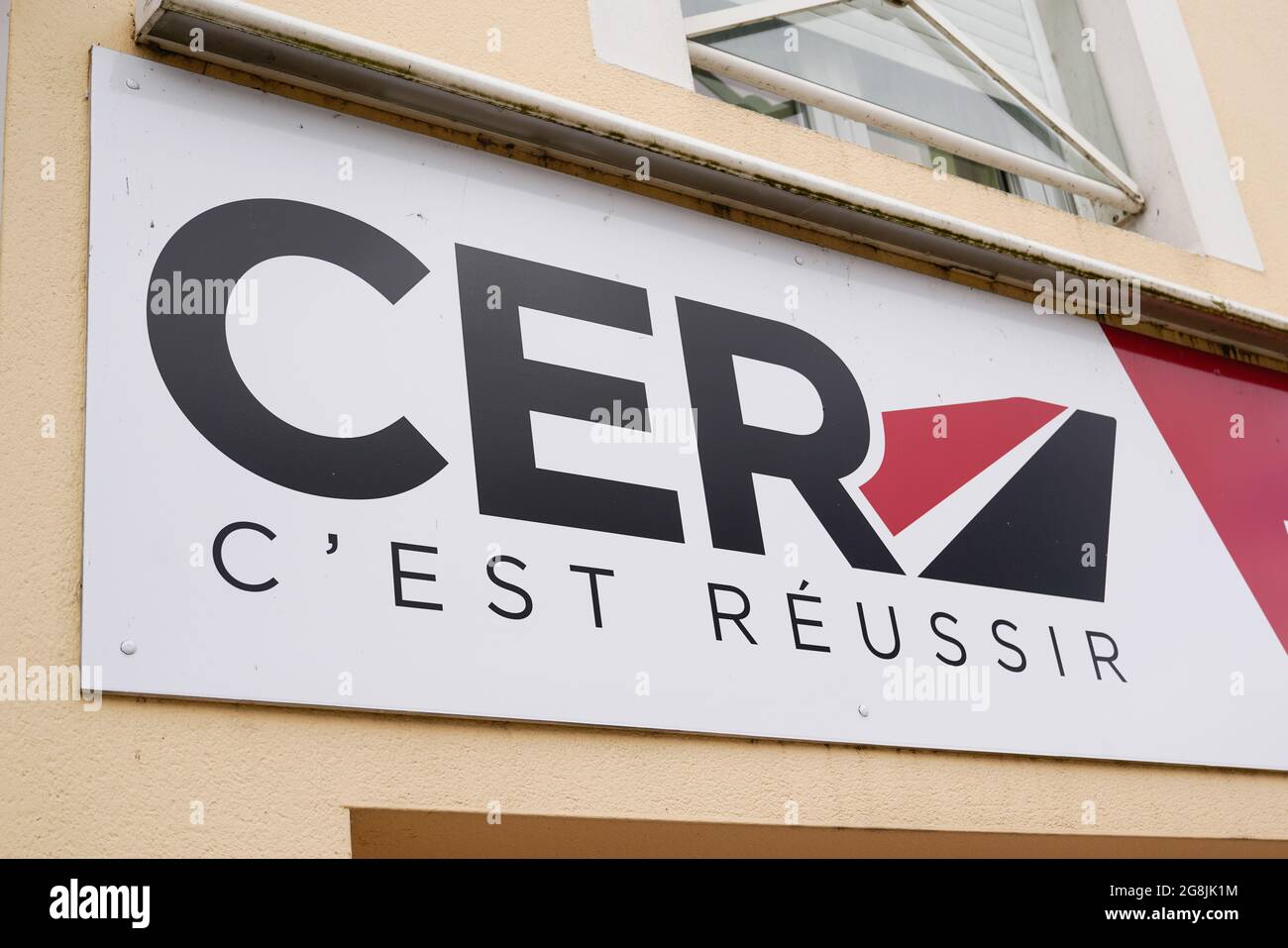 Bordeaux , Aquitaine  France - 12 28 2020 : CER logo and sign of french driving car school panel Stock Photo