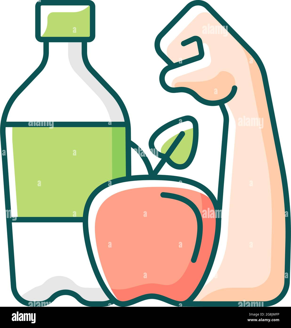 Healthy living RGB color icon Stock Vector Image & Art - Alamy