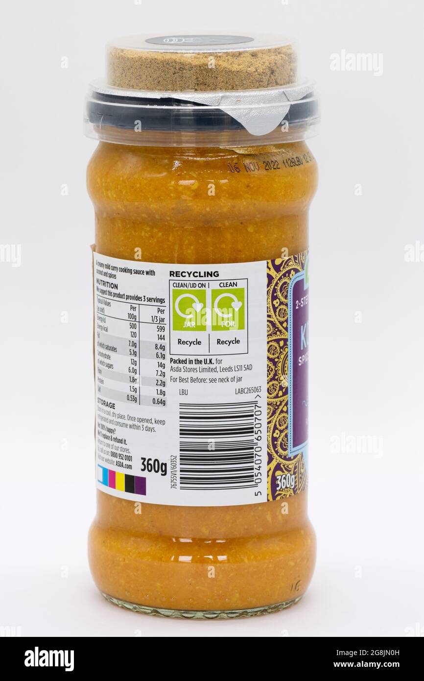 IRVINE, UNITED KINGDOM Jul 11, 2021 The Asda branded twostep