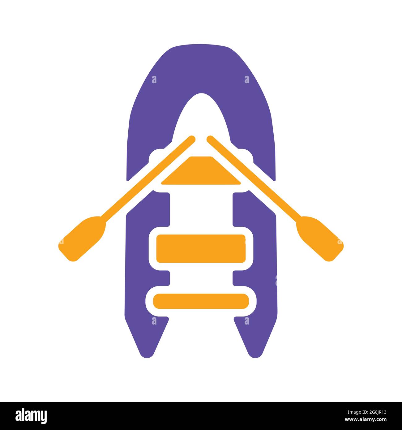 Inflatable rubber boat flat vector glyph icon. Graph symbol for travel ...
