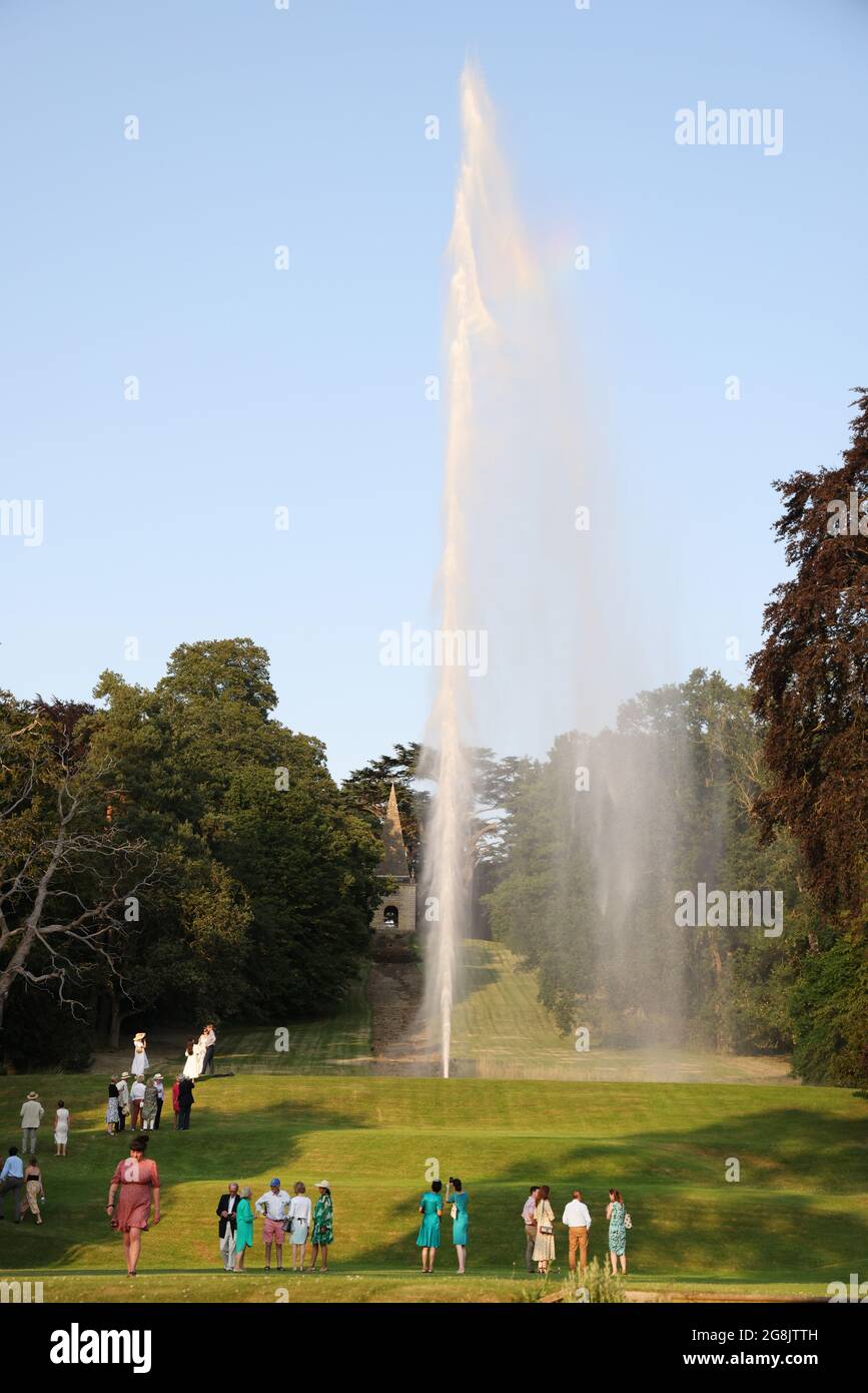 The Stanway Fountain on the Stanway Estate, Gloucestershire, UK. The