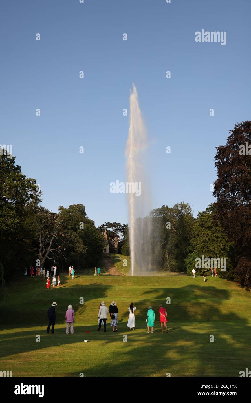 The Stanway Fountain on the Stanway Estate, Gloucestershire, UK. The