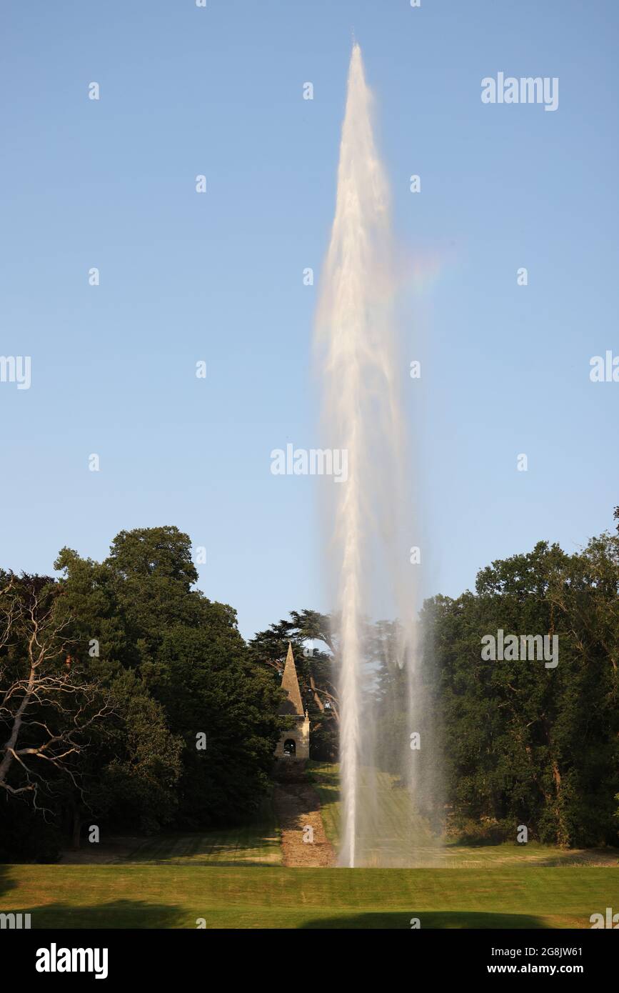 The Stanway Fountain on the Stanway Estate, Gloucestershire, UK. The