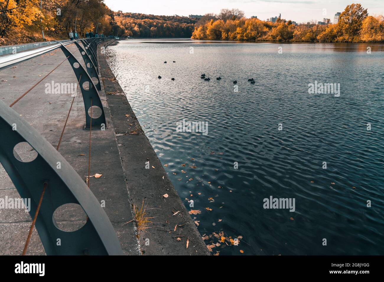 Embankment pond in park hi-res stock photography and images - Alamy