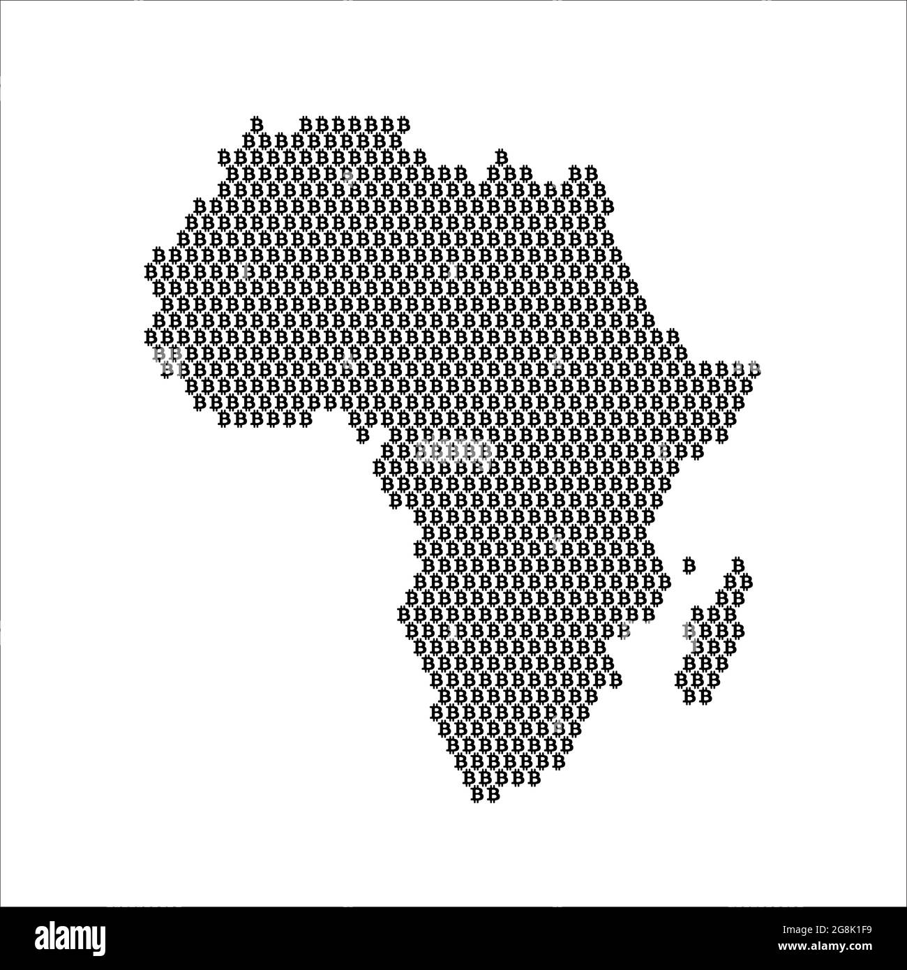 Africa country map made with bitcoin crypto currency logo Stock Vector  Image & Art - Alamy