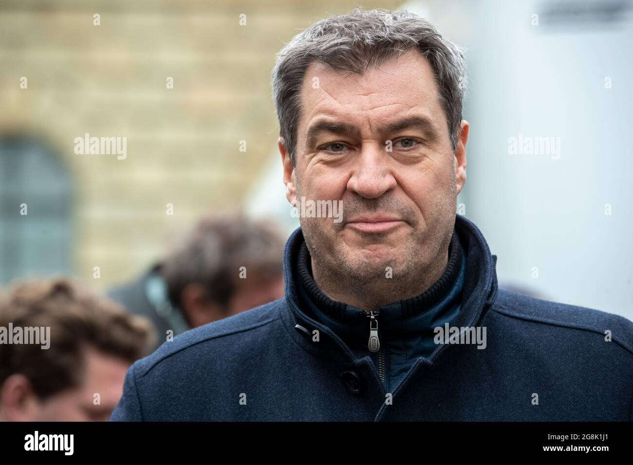 Munich, Germany. 06th Mar, 2020. Bavarian Prime Minister Markus Soeder ( CSU ) at the antifascist protest ' Just don't do it ' organized by Bellevue di Monaco on 6. March 2020 at the Max-Josef-Platz in Munich. (Photo by Alexander Pohl/Sipa USA) Credit: Sipa USA/Alamy Live News Stock Photo