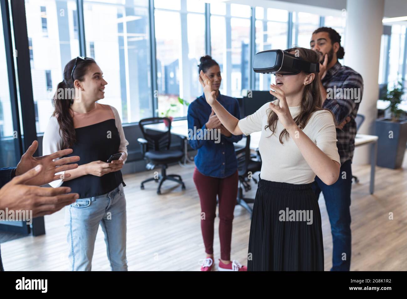 Diverse business people talking using hi-res stock photography and ...