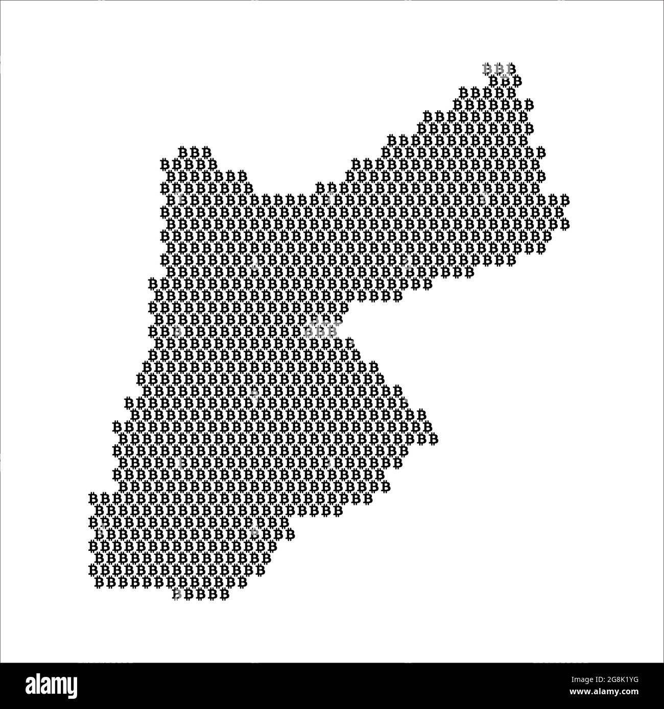 Jordan country map made with bitcoin crypto currency logo Stock Vector  Image & Art - Alamy