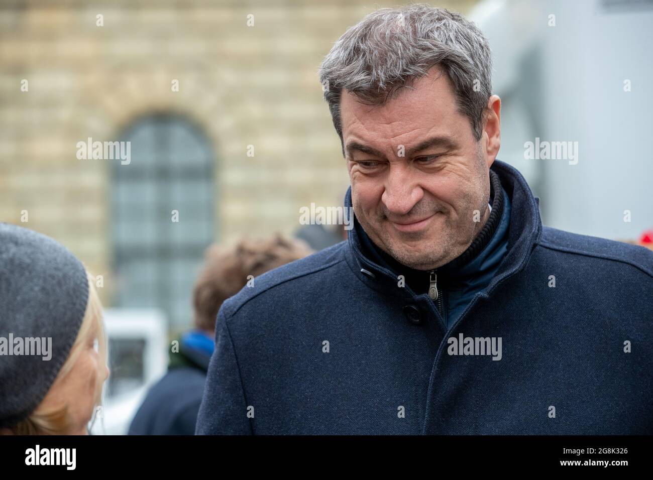 Munich, Germany. 06th Mar, 2020. Bavarian Prime Minister Markus Soeder ( CSU ) at the antifascist protest ' Just don't do it ' organized by Bellevue di Monaco on 6. March 2020 at the Max-Josef-Platz in Munich. (Photo by Alexander Pohl/Sipa USA) Credit: Sipa USA/Alamy Live News Stock Photo