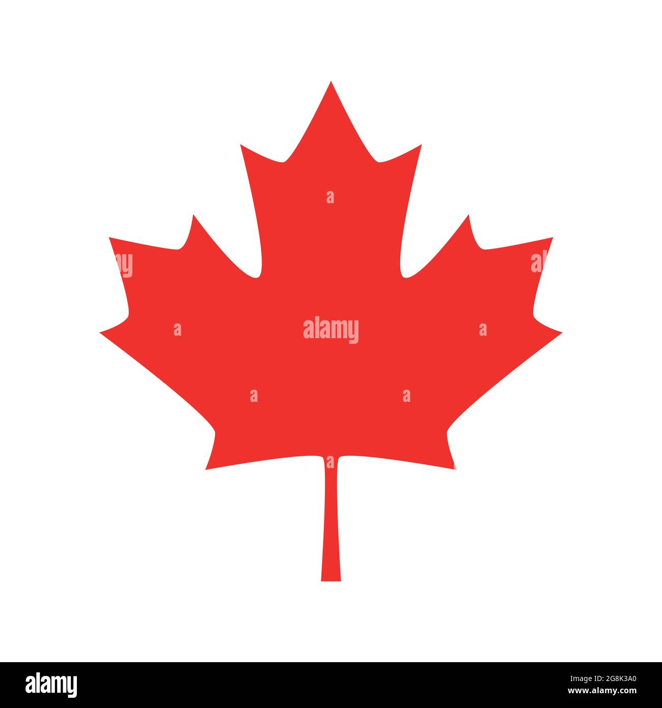 Canadian maple leaf vector icon. Red maple leaf Stock Vector