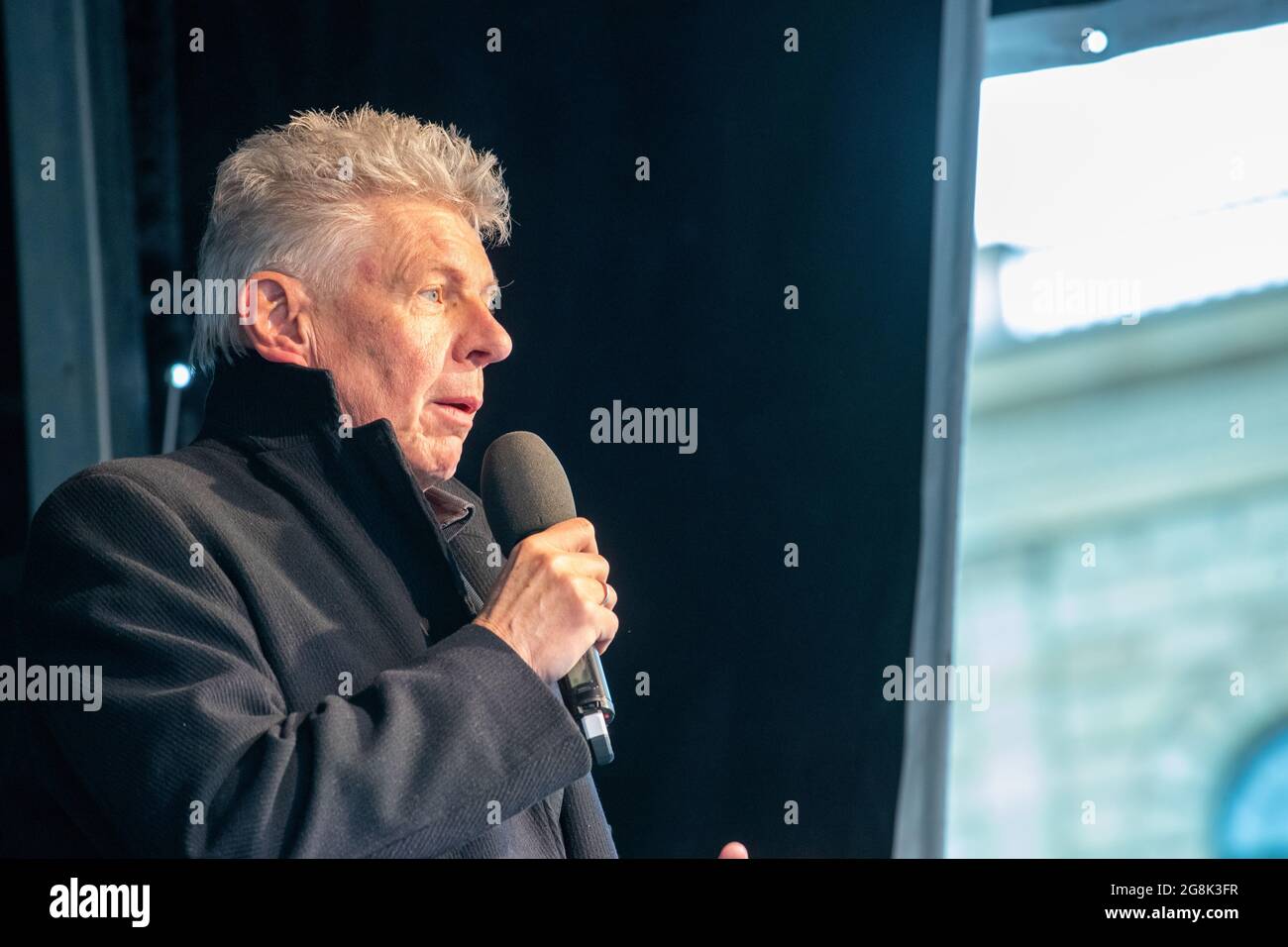 Munich, Germany. 06th Mar, 2020. Mayor Dieter Reiter ( SPD ) at the antifascist protest ' Just don't do it ' organized by Bellevue di Monaco on 6. March 2020 at the Max-Josef-Platz in Munich. (Photo by Alexander Pohl/Sipa USA) Credit: Sipa USA/Alamy Live News Stock Photo