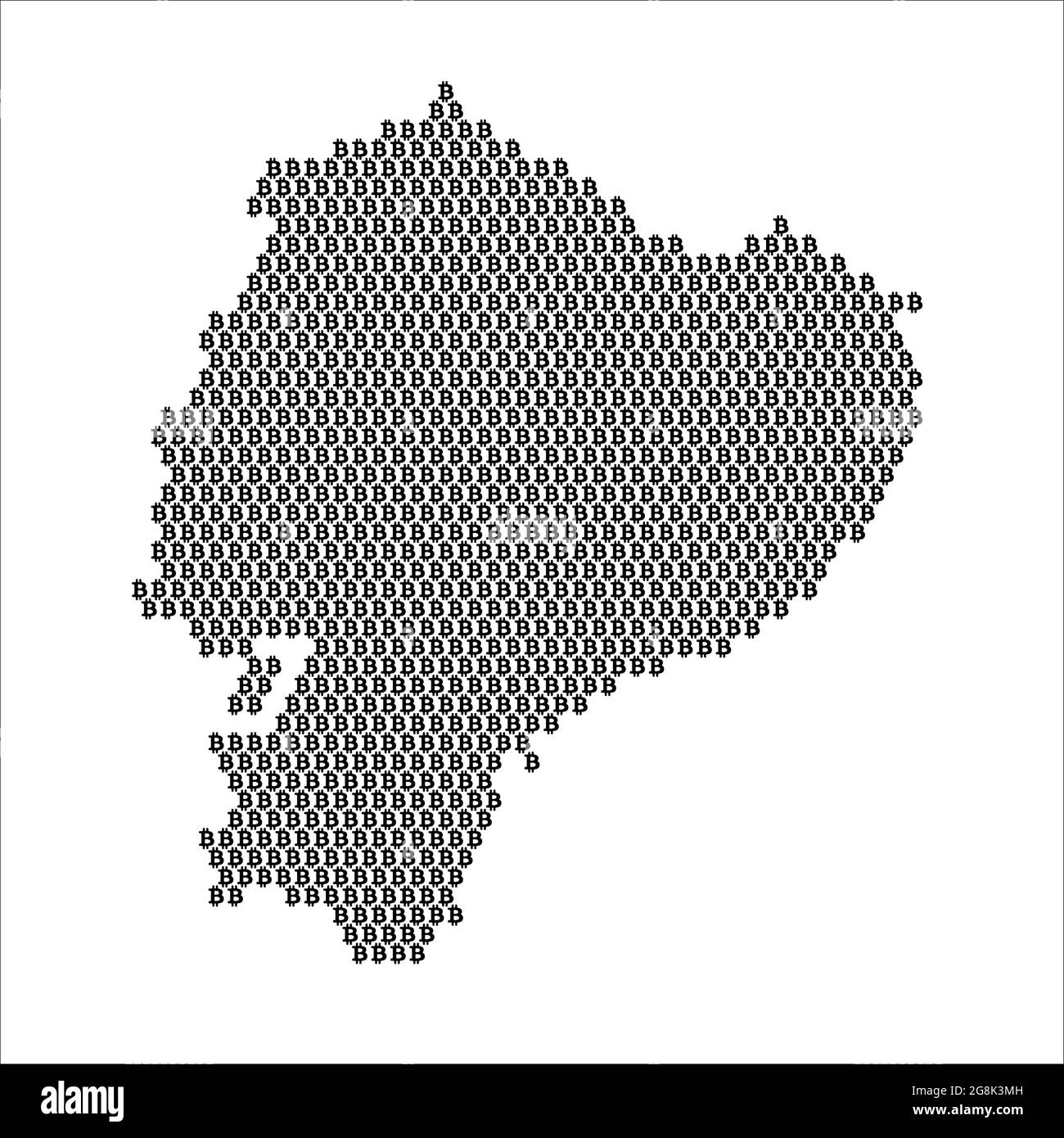 Ecuador country map made with bitcoin crypto currency logo Stock Vector  Image & Art - Alamy