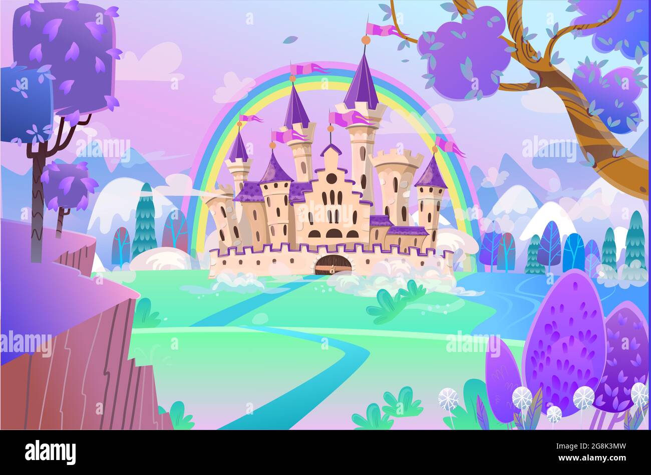 cartoon castle background