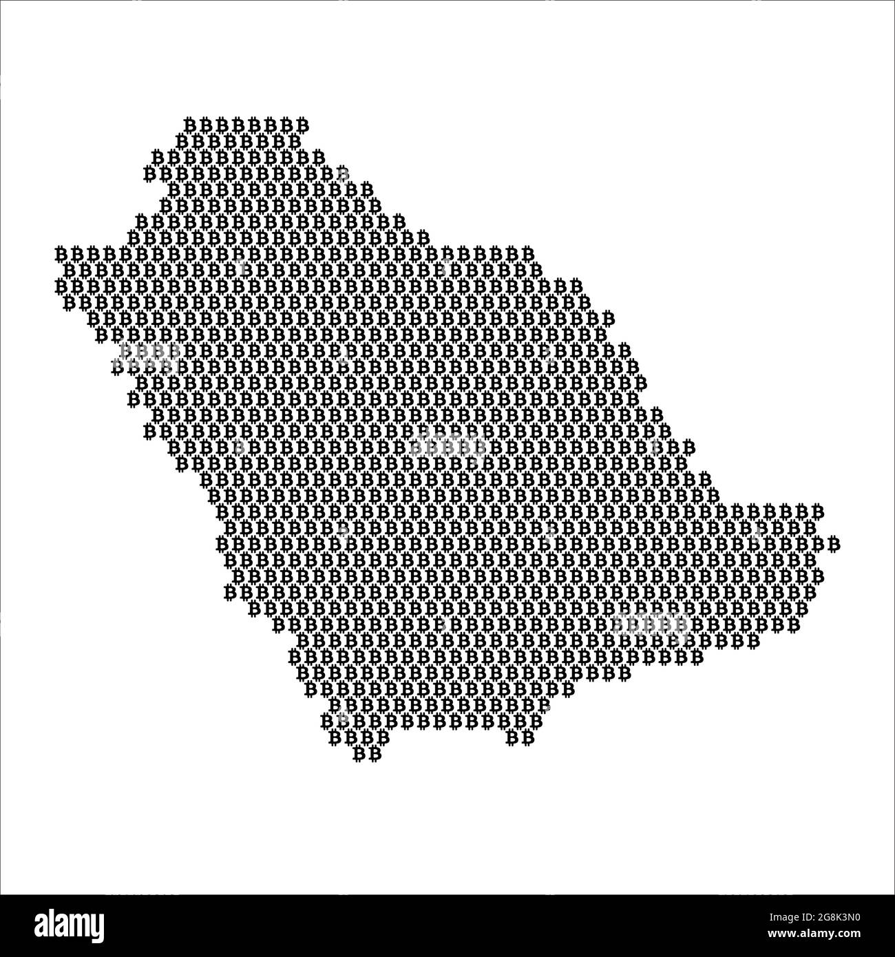 Saudi Arabia country map made with bitcoin crypto currency logo Stock  Vector Image & Art - Alamy