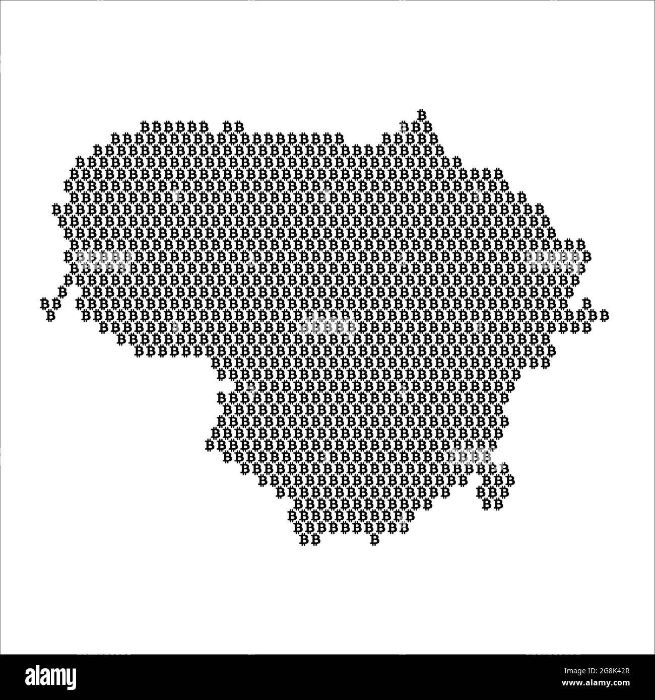 Lithuania country map made with bitcoin crypto currency logo Stock Vector  Image & Art - Alamy