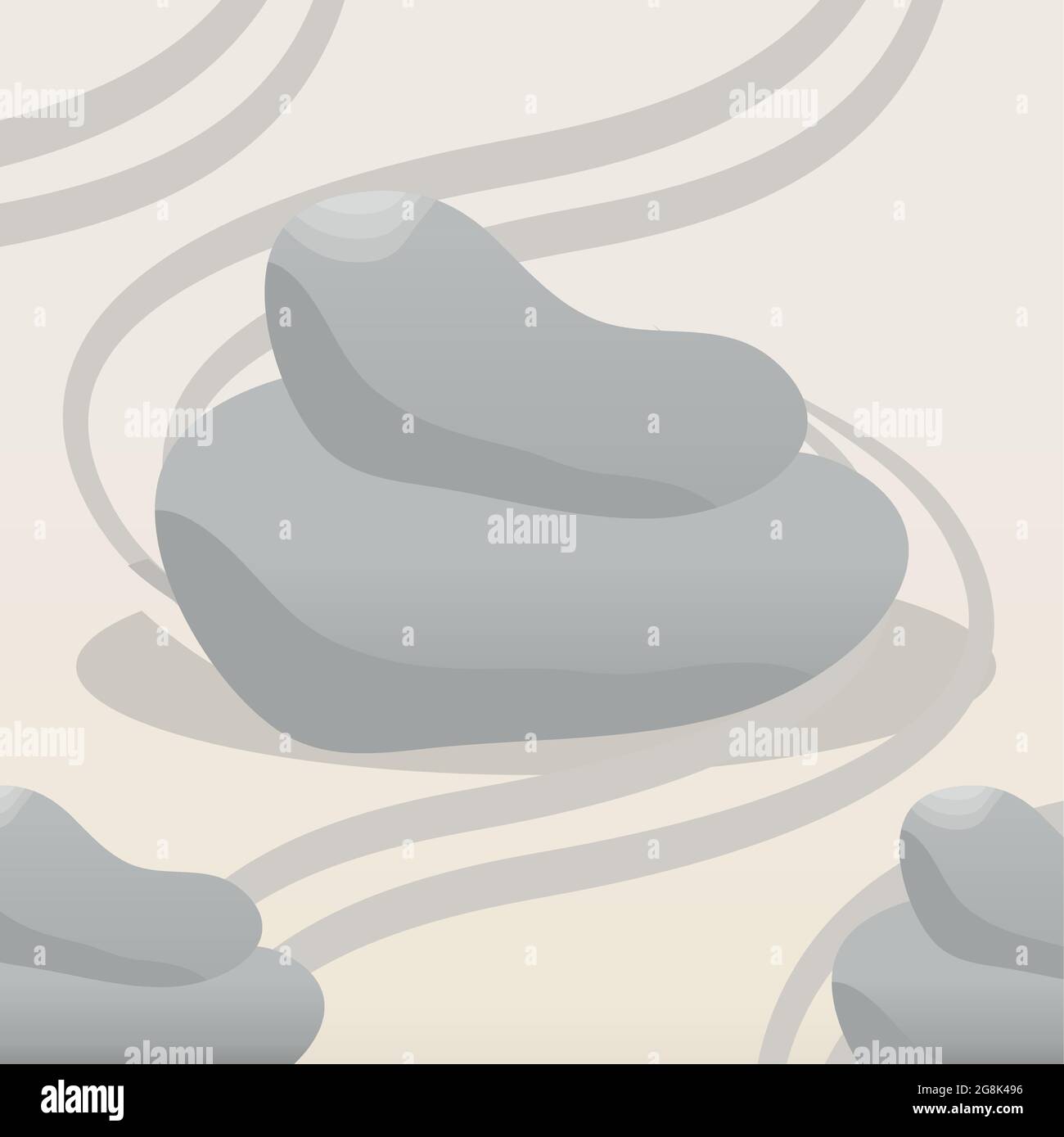 zen stones and lines in sand Stock Vector Image & Art - Alamy