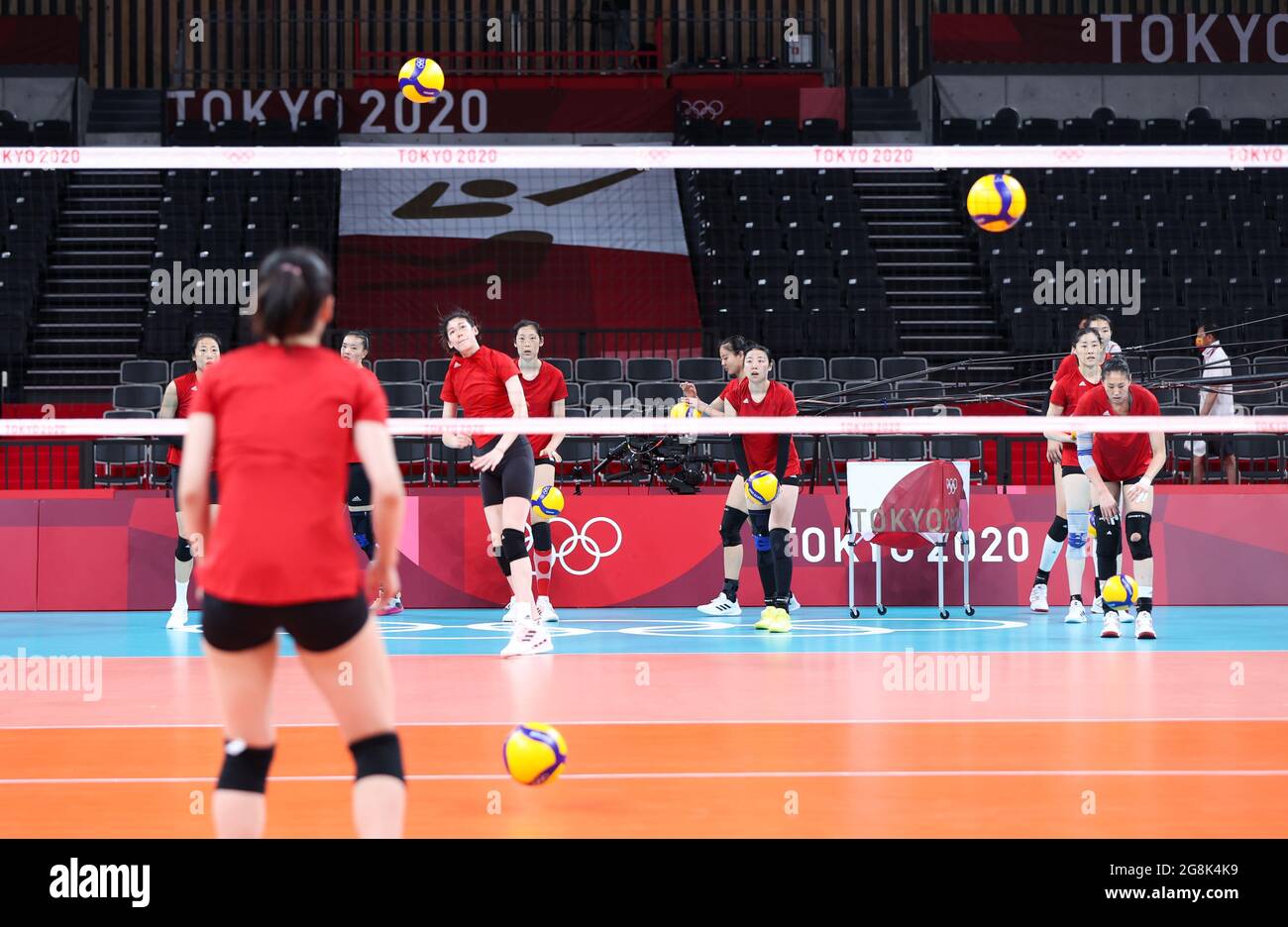 Tokyo Japan 21st July 21 Players Of China S Women S Volleyball Team Attend A Training Session At Ariake Arena In Tokyo Japan July 21 21 Credit Ding Ting Xinhua Alamy Live News Stock Photo Alamy