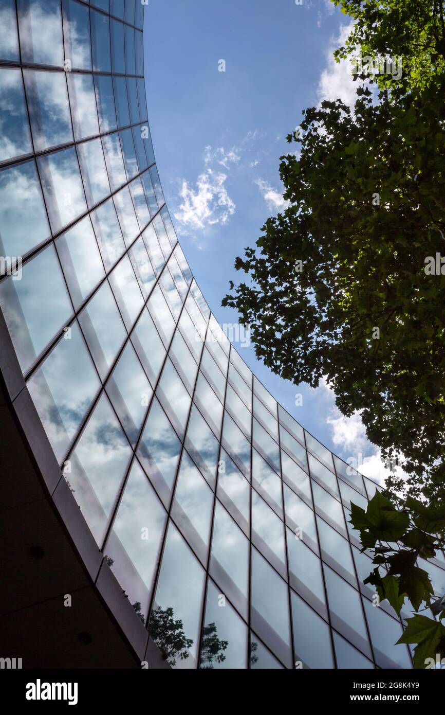 Curved Facade, St Alban's Court, Barbican, City of London, UK Stock Photo