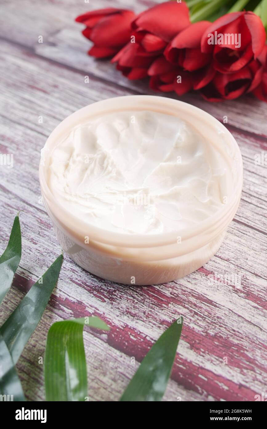 Close up face cream in hi-res stock photography and images - Alamy