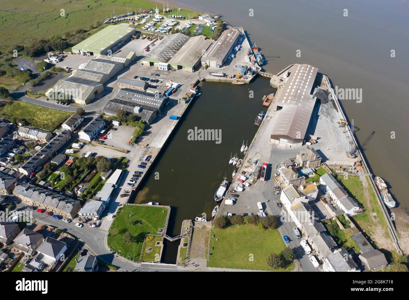 Glasson Dock By air drone Stock Photo Alamy