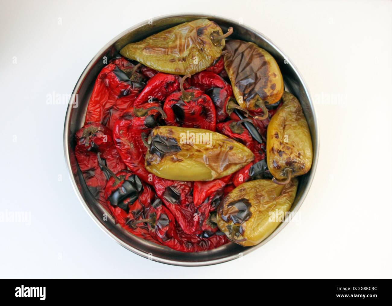 Closeup of a traditional Bulgarian meal, stuffed peppers isolated on ...