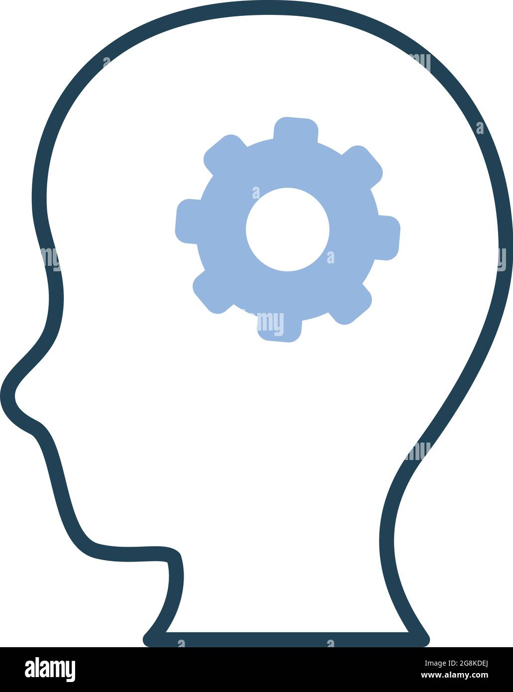 head with gear wheel icon Stock Vector Image & Art - Alamy