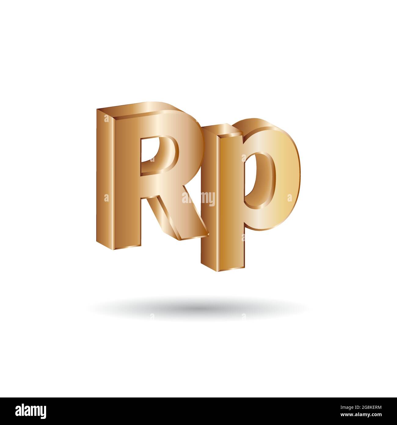 3d Vector Illustration Of Golden Rupiah Sign Isolated In White Color Background The Official Currency Symbol Of Indonesia Stock Vector Image Art Alamy