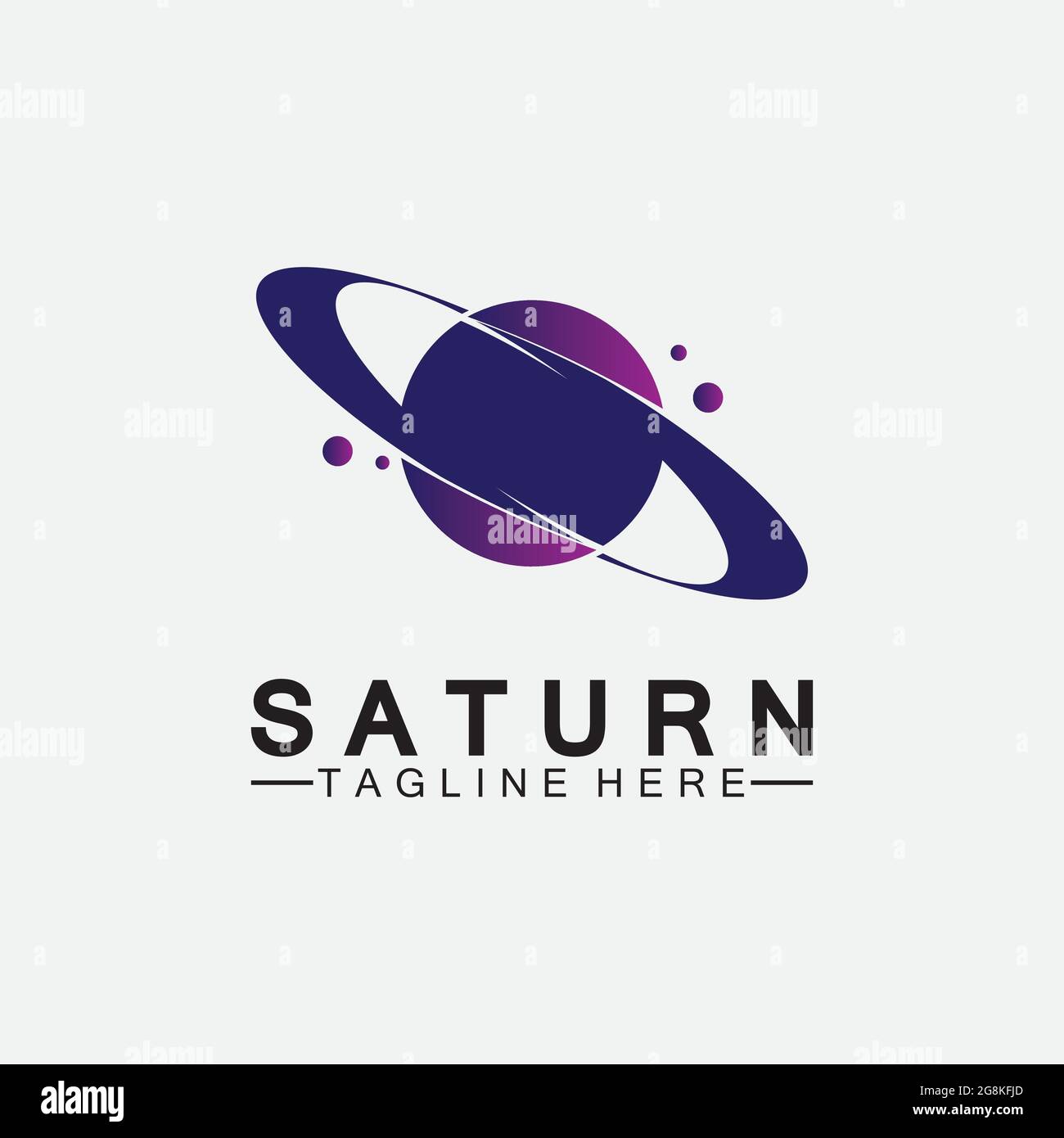 Planet Saturn logo vector illustration design. Planet logo template. Space logo vector Stock Vector