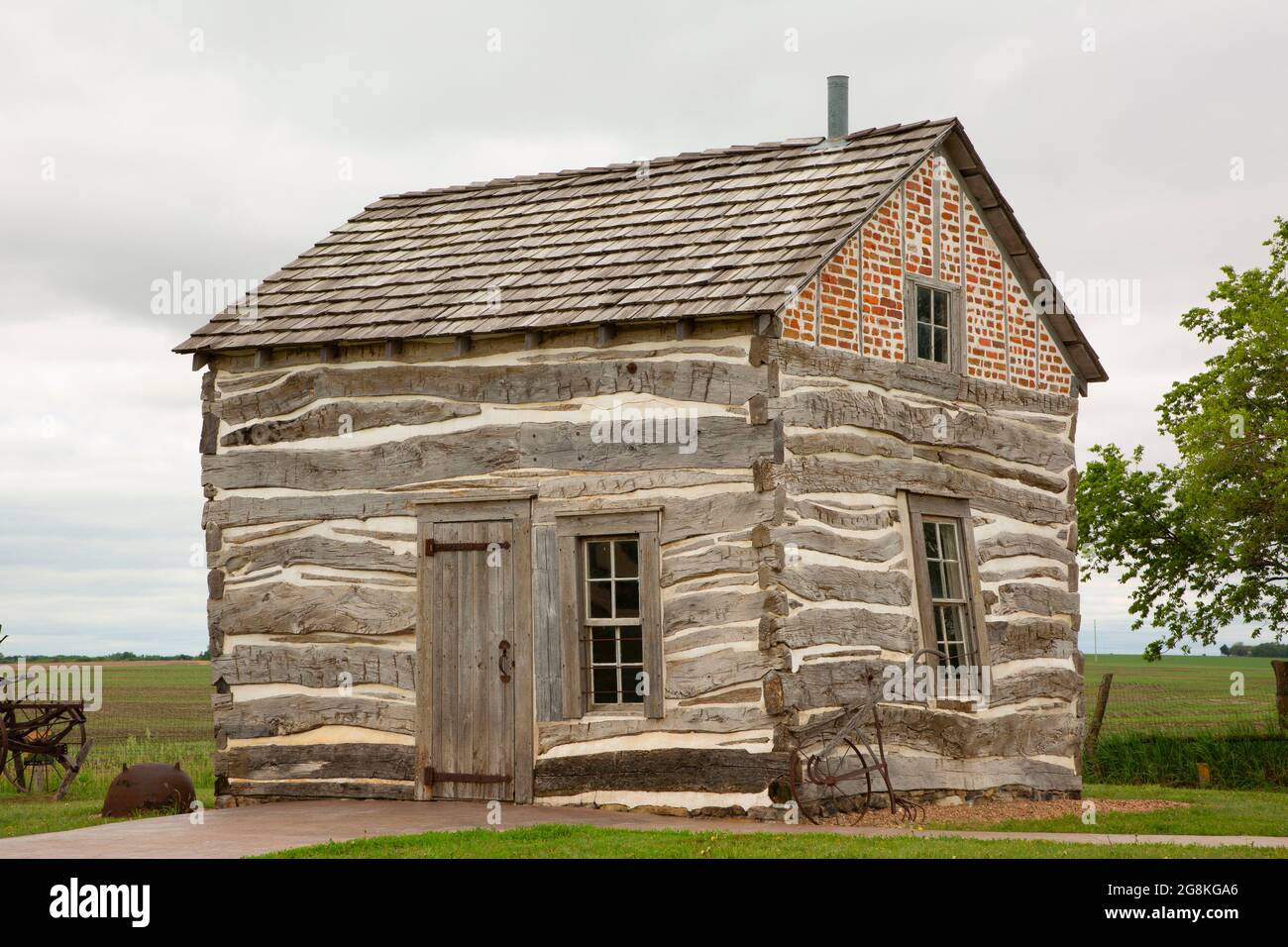 Homestead cabin great plains hires stock photography and images Alamy